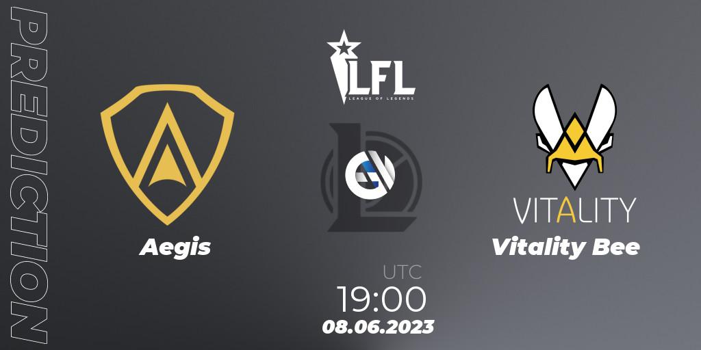 Prognose für das Spiel Aegis VS Vitality Bee. 08.06.23. LoL - LFL Summer 2023 - Group Stage