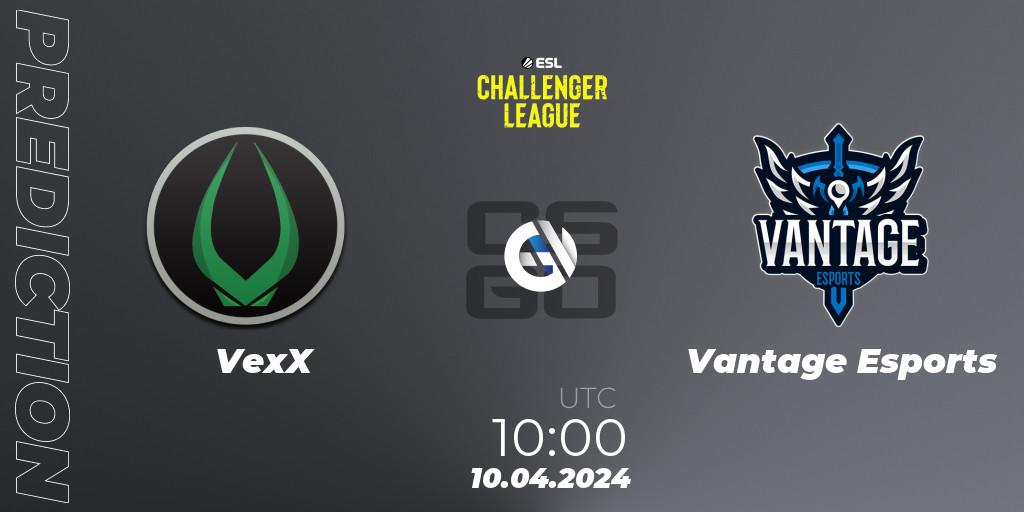 Prognose für das Spiel VexX VS Vantage Esports. 10.04.24. CS2 (CS:GO) - ESL Challenger League Season 47: Oceania
