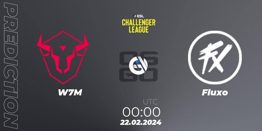 Prognose für das Spiel W7M VS Fluxo. 22.02.2024 at 00:25. Counter-Strike (CS2) - ESL Challenger League Season 47: South America