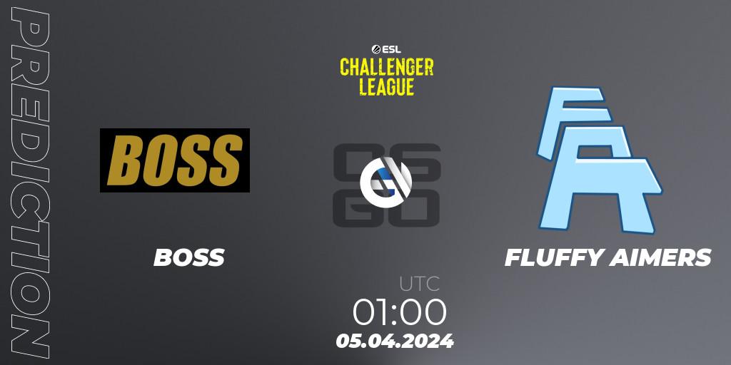 Prognose für das Spiel BOSS VS FLUFFY AIMERS. 05.04.24. CS2 (CS:GO) - ESL Challenger League Season 47: North America