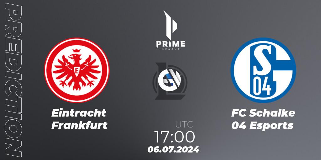Prognose für das Spiel Eintracht Frankfurt VS FC Schalke 04 Esports. 06.07.2024 at 17:00. LoL - Prime League Summer 2024