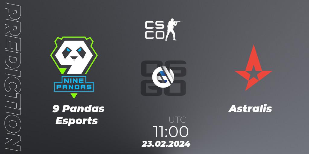 Prognose für das Spiel 9 Pandas Esports VS Astralis. 23.02.24. CS2 (CS:GO) - PGL CS2 Major Copenhagen 2024 Opening Stage Last Chance Qualifier