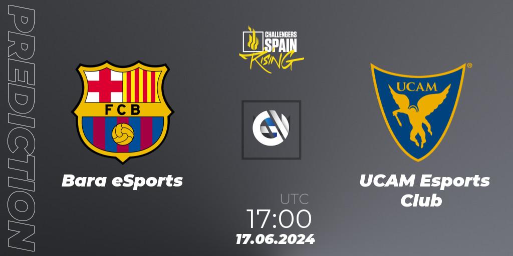 Prognose für das Spiel Barça eSports VS UCAM Esports Club. 17.06.2024 at 19:00. VALORANT - VALORANT Challengers 2024 Spain: Rising Split 2