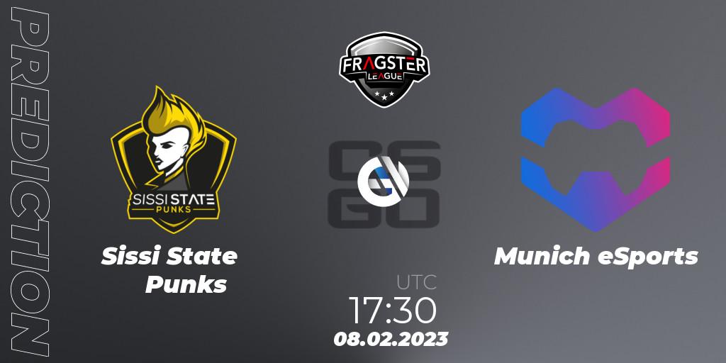 Prognose für das Spiel Sissi State Punks VS Munich eSports. 08.02.23. CS2 (CS:GO) - Fragster League Season 4