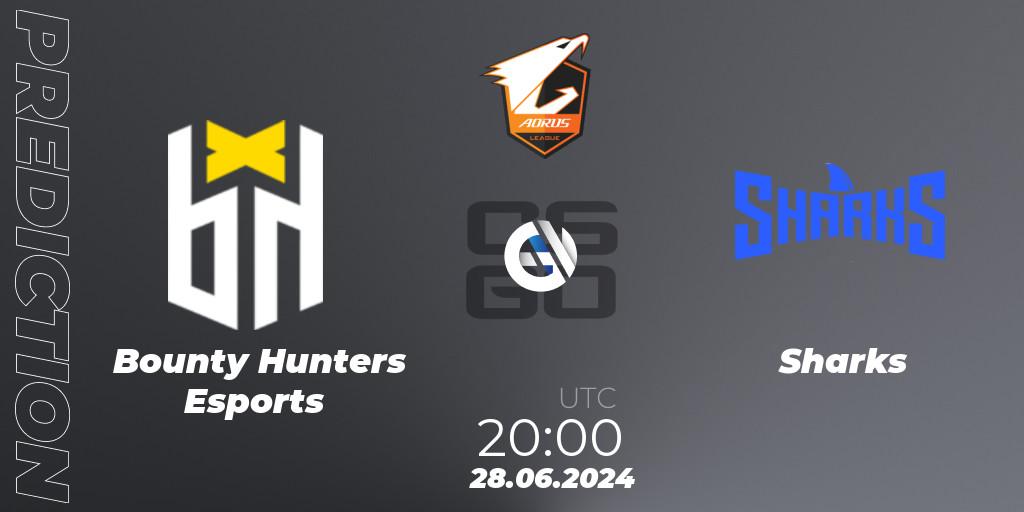 Prognose für das Spiel Bounty Hunters Esports VS Sharks. 28.06.2024 at 17:45. Counter-Strike (CS2) - Aorus League 2024 Season 1: Brazil