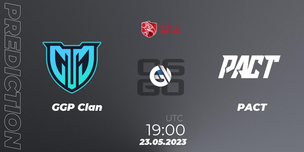 Prognose für das Spiel GGP Clan VS PACT. 23.05.23. CS2 (CS:GO) - Polish Esports League 2023 Split 2