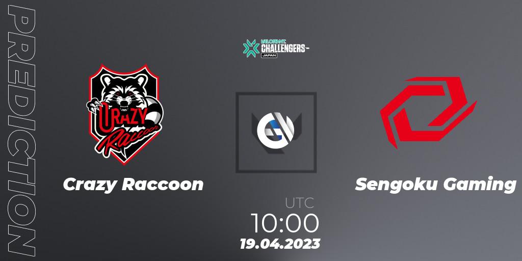Prognose für das Spiel Crazy Raccoon VS Sengoku Gaming. 19.04.23. VALORANT - VALORANT Challengers 2023: Japan Split 2 Group stage