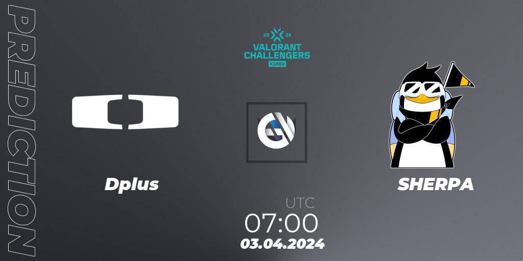 Prognose für das Spiel Dplus VS SHERPA. 03.04.24. VALORANT - VALORANT Challengers Korea 2024: Split 1