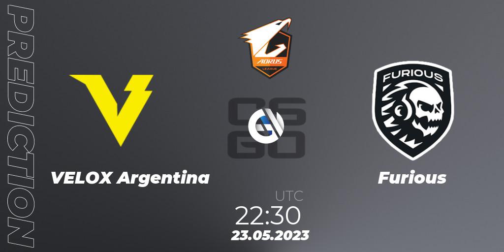 Prognose für das Spiel VELOX Argentina VS Furious. 23.05.23. CS2 (CS:GO) - Aorus League Invitational 2023