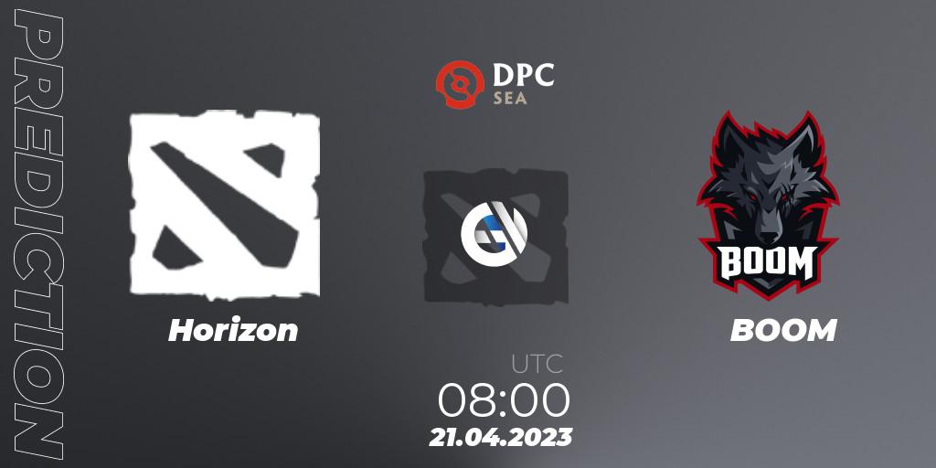 Prognose für das Spiel Horizon VS BOOM. 21.04.23. Dota 2 - DPC 2023 Tour 2: SEA Division II (Lower)