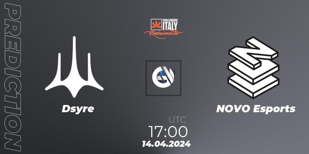 Prognose für das Spiel Dsyre VS NOVO Esports. 14.04.24. VALORANT - VALORANT Challengers 2024 Italy: Rinascimento Split 1