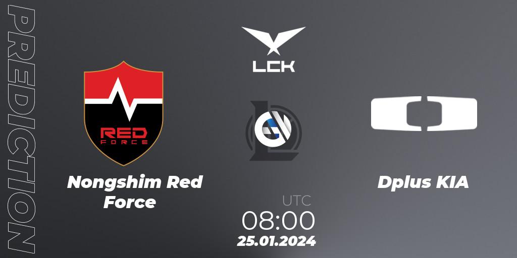 Prognose für das Spiel Nongshim Red Force VS Dplus KIA. 25.01.24. LoL - LCK Spring 2024 - Group Stage