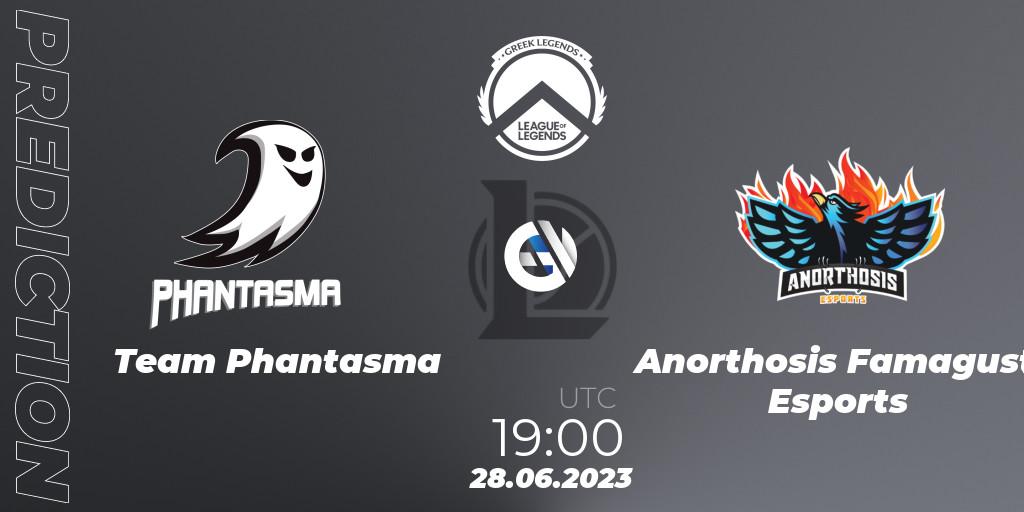 Prognose für das Spiel Team Phantasma VS Anorthosis Famagusta Esports. 28.06.2023 at 19:00. LoL - Greek Legends League Summer 2023