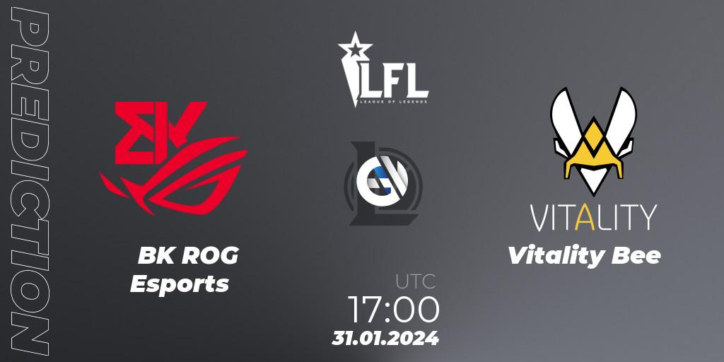 Prognose für das Spiel BK ROG Esports VS Vitality Bee. 31.01.2024 at 17:00. LoL - LFL Spring 2024