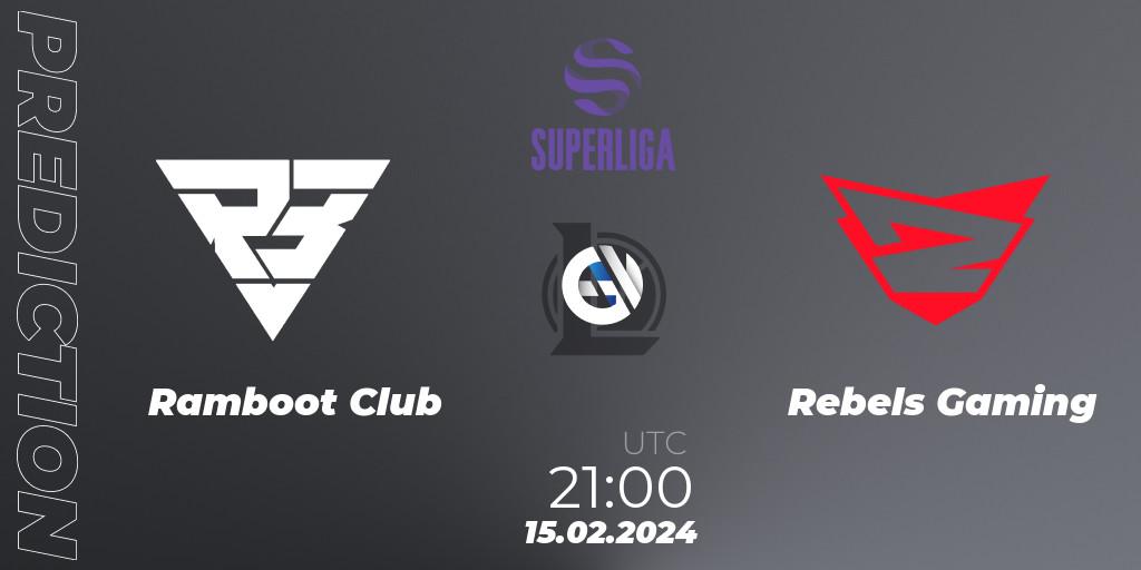 Prognose für das Spiel Ramboot Club VS Rebels Gaming. 15.02.24. LoL - Superliga Spring 2024 - Group Stage