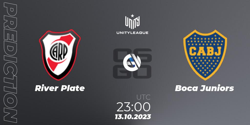 Prognose für das Spiel River Plate VS Boca Juniors. 14.10.2023 at 00:00. Counter-Strike (CS2) - LVP Unity League Argentina 2023