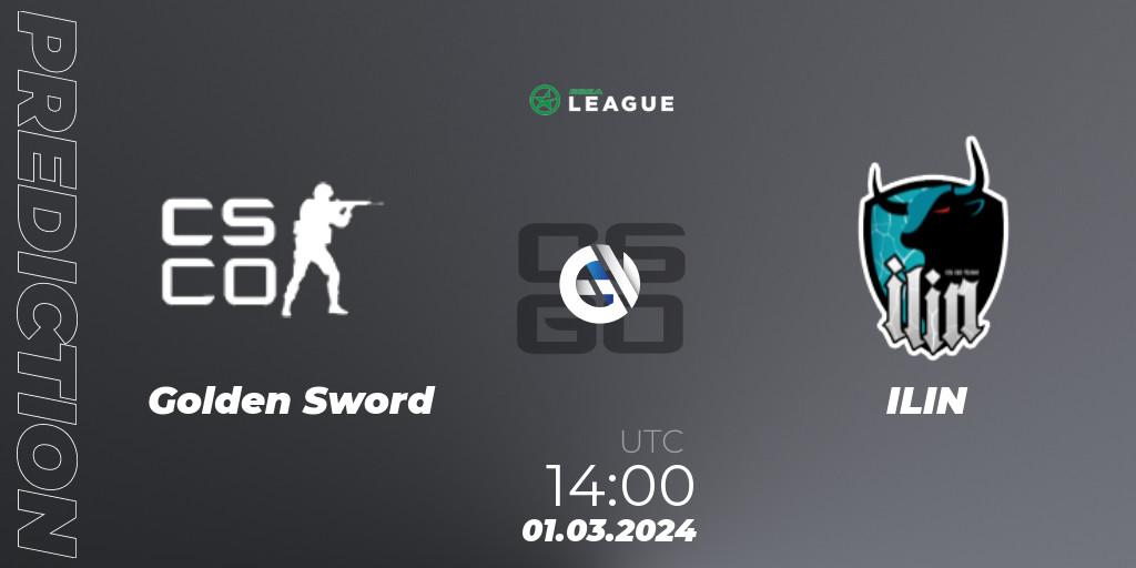Prognose für das Spiel Golden Sword VS ILIN. 01.03.24. CS2 (CS:GO) - ESEA Season 48: Advanced Division - Europe