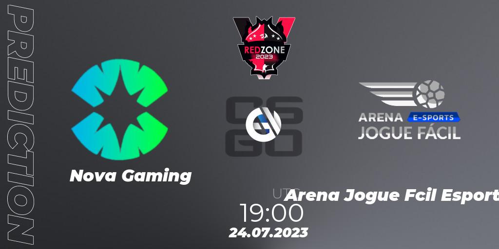 Prognose für das Spiel Nova Gaming VS Arena Jogue Fácil Esports. 24.07.2023 at 19:00. Counter-Strike (CS2) - RedZone PRO League Season 5