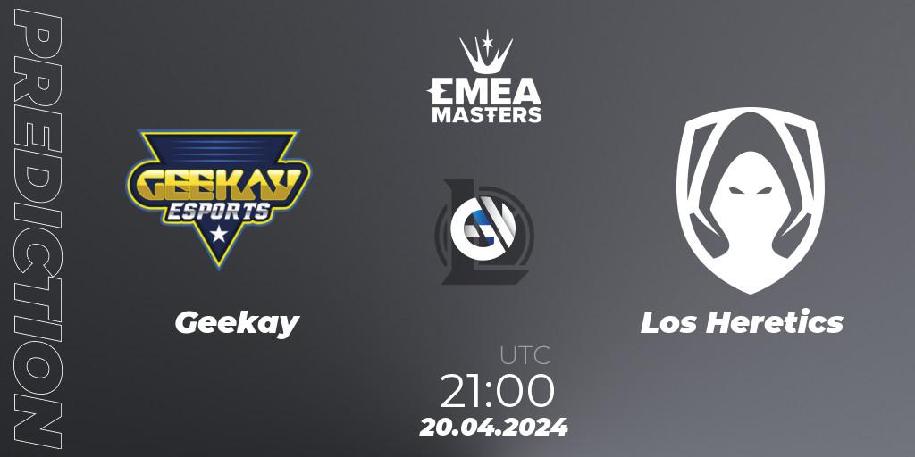 Prognose für das Spiel Geekay VS Los Heretics. 20.04.24. LoL - EMEA Masters Spring 2024 - Group Stage