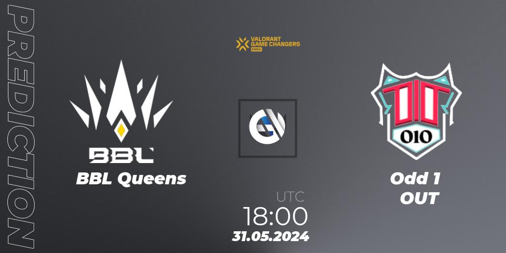 Prognose für das Spiel BBL Queens VS Odd 1 OUT. 31.05.2024 at 18:00. VALORANT - VCT 2024: Game Changers EMEA Stage 2