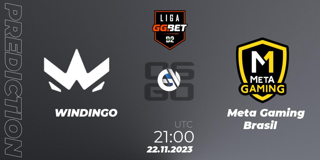 Prognose für das Spiel WINDINGO VS Meta Gaming Brasil. 22.11.2023 at 21:00. Counter-Strike (CS2) - Dust2 Brasil Liga Season 2