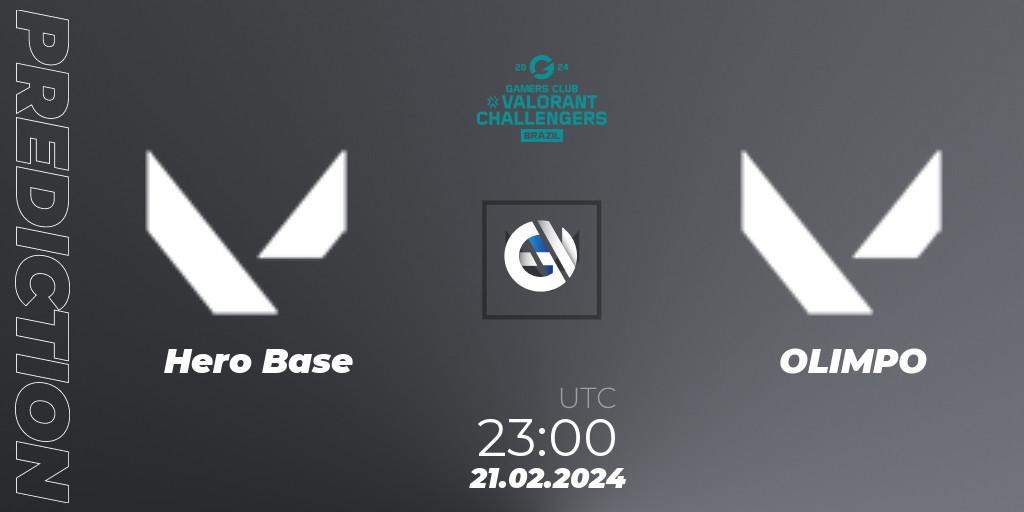 Prognose für das Spiel Hero Base VS OLIMPO. 21.02.2024 at 23:00. VALORANT - VALORANT Challengers Brazil 2024: Split 1
