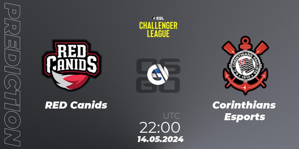 Prognose für das Spiel RED Canids VS Corinthians Esports. 14.05.2024 at 22:00. Counter-Strike (CS2) - ESL Challenger League Season 47: South America