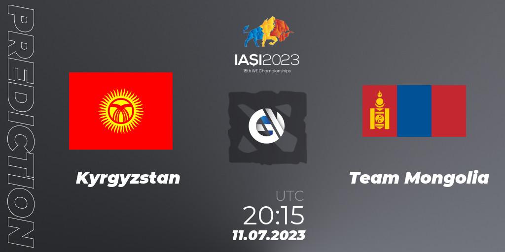Prognose für das Spiel Kyrgyzstan VS Team Mongolia. 11.07.2023 at 20:15. Dota 2 - Gamers8 IESF Asian Championship 2023