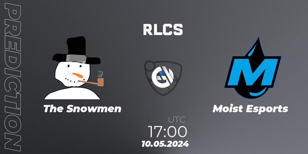 Prognose für das Spiel The Snowmen VS Moist Esports. 10.05.2024 at 17:00. Rocket League - RLCS 2024 - Major 2: NA Open Qualifier 5