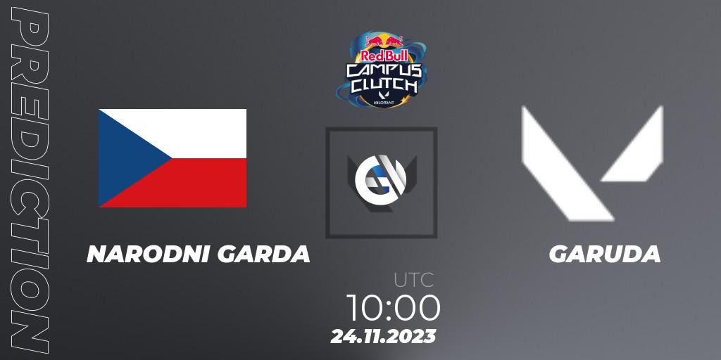 Prognose für das Spiel NARODNI GARDA VS GARUDA. 24.11.2023 at 10:00. VALORANT - Red Bull Campus Clutch 2023