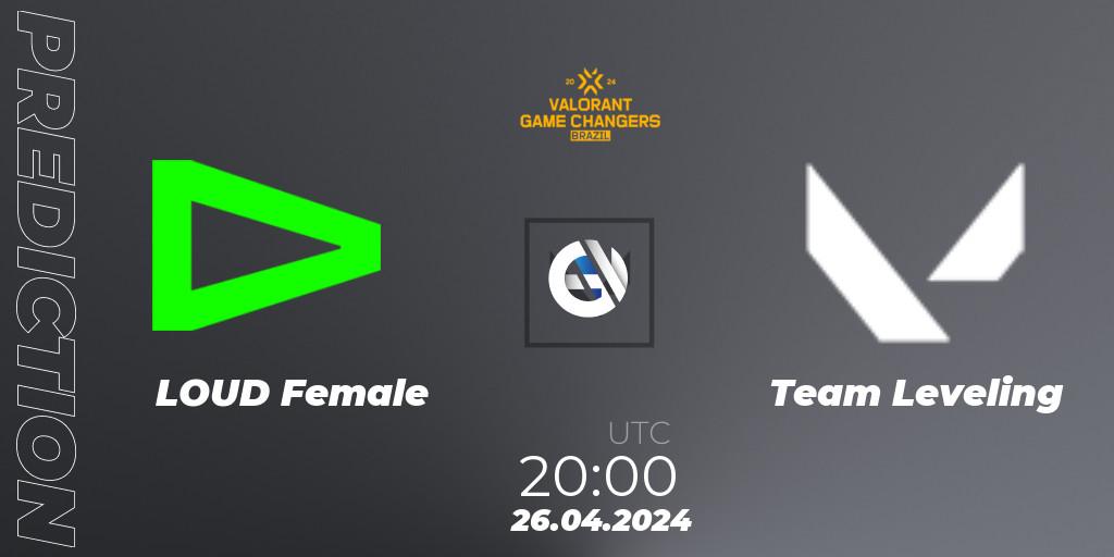 Prognose für das Spiel LOUD Female VS Team Leveling. 26.04.24. VALORANT - VCT 2024: Game Changers Brazil Series 1