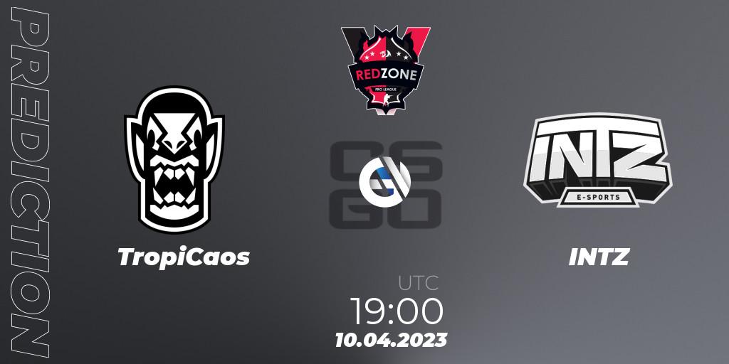 Prognose für das Spiel TropiCaos VS INTZ. 10.04.2023 at 19:00. Counter-Strike (CS2) - RedZone PRO League 2023 Season 2