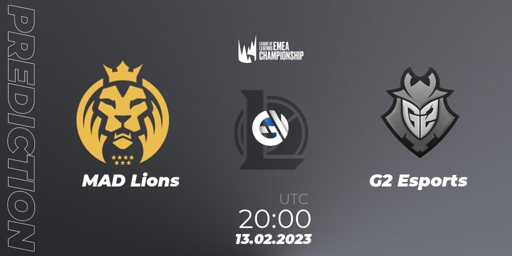 Prognose für das Spiel MAD Lions VS G2 Esports. 13.02.23. LoL - LEC Winter 2023 - Stage 2