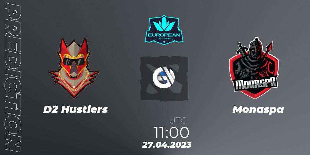 Prognose für das Spiel D2 Hustlers VS Monaspa. 27.04.23. Dota 2 - European Pro League Season 8