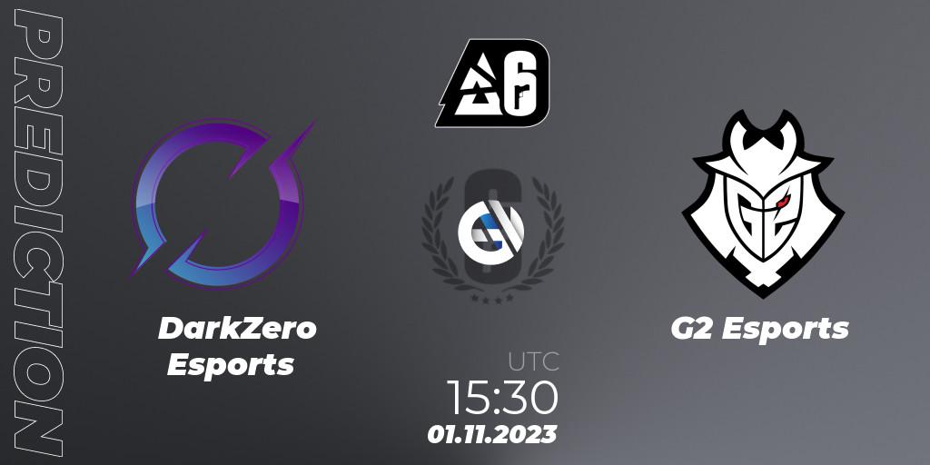 Prognose für das Spiel DarkZero Esports VS G2 Esports. 01.11.2023 at 17:00. Rainbow Six - BLAST Major USA 2023