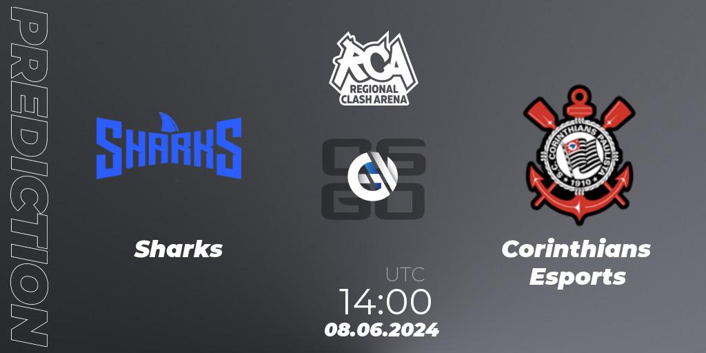 Prognose für das Spiel Sharks VS Corinthians Esports. 08.06.2024 at 14:00. Counter-Strike (CS2) - Regional Clash Arena South America