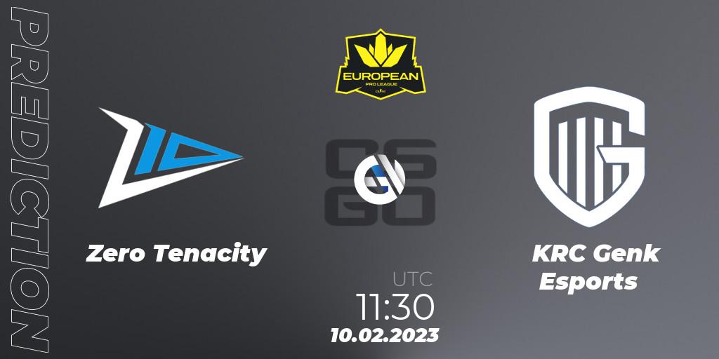 Prognose für das Spiel Zero Tenacity VS KRC Genk Esports. 10.02.23. CS2 (CS:GO) - European Pro League Season 6: Division 2