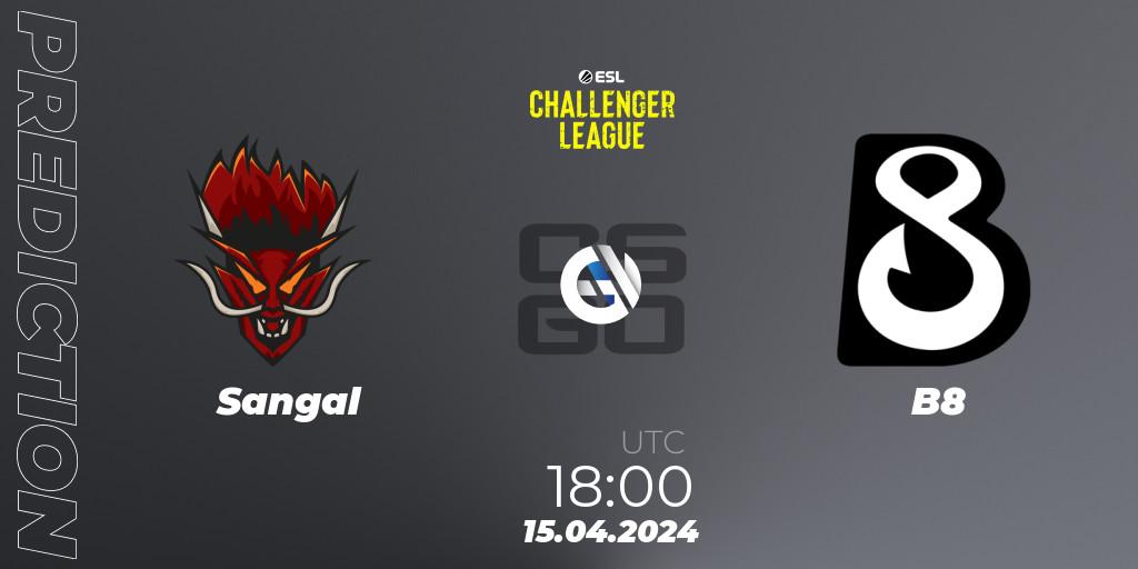 Prognose für das Spiel Sangal VS B8. 15.04.2024 at 18:00. Counter-Strike (CS2) - ESL Challenger League Season 47: Europe