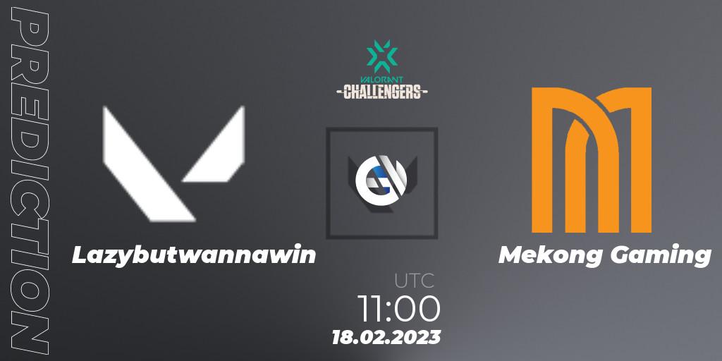 Prognose für das Spiel Lazybutwannawin VS Mekong Gaming. 18.02.2023 at 11:00. VALORANT - VALORANT Challengers 2023: Vietnam Split 1