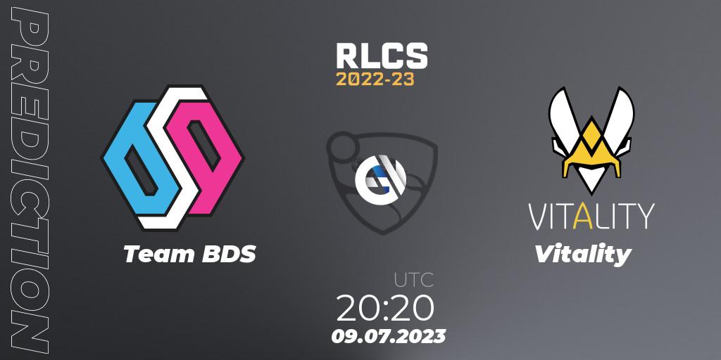 Prognose für das Spiel Team BDS VS Vitality. 09.07.2023 at 20:20. Rocket League - RLCS 2022-23 Spring Major