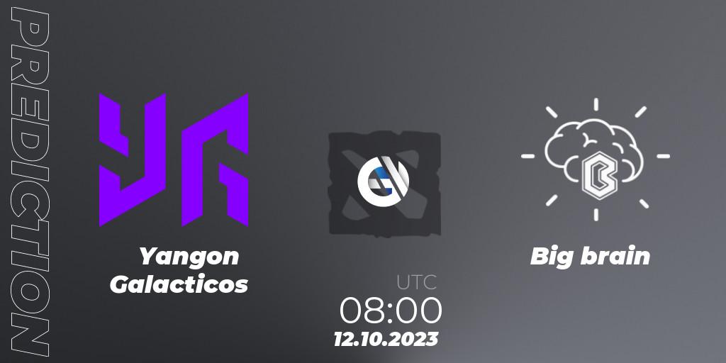 Prognose für das Spiel Yangon Galacticos VS Big brain. 12.10.2023 at 08:01. Dota 2 - B5vip Championship