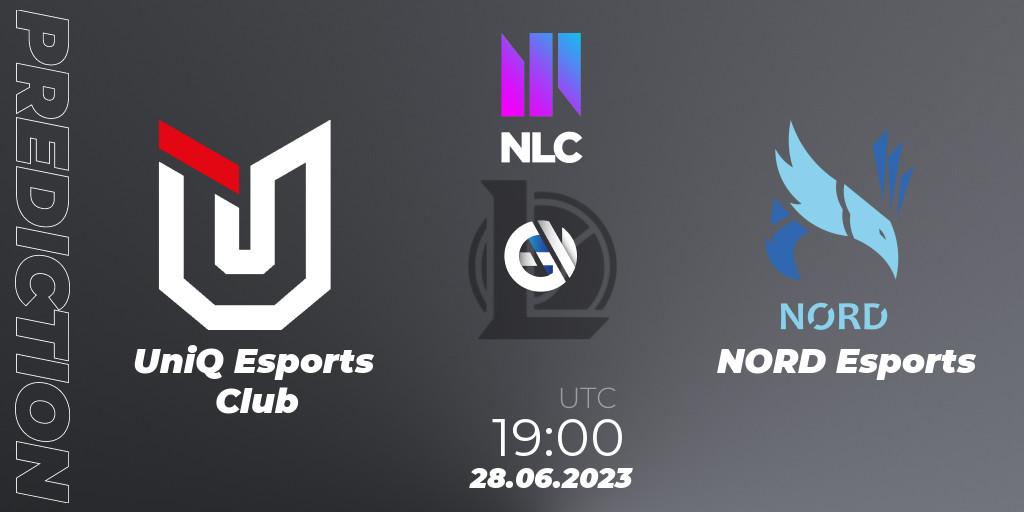 Prognose für das Spiel UniQ Esports Club VS NORD Esports. 28.06.23. LoL - NLC Summer 2023 - Group Stage