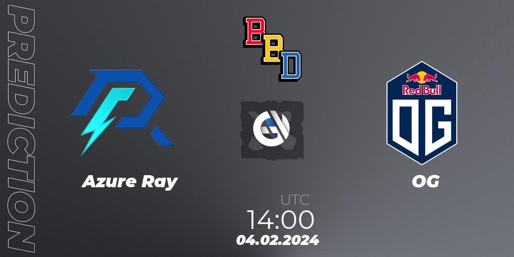 Prognose für das Spiel Azure Ray VS OG. 04.02.24. Dota 2 - BetBoom Dacha Dubai 2024