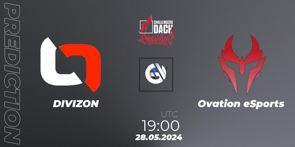 Prognose für das Spiel DIVIZON VS Ovation eSports. 28.05.2024 at 18:00. VALORANT - VALORANT Challengers 2024 DACH: Evolution Split 2