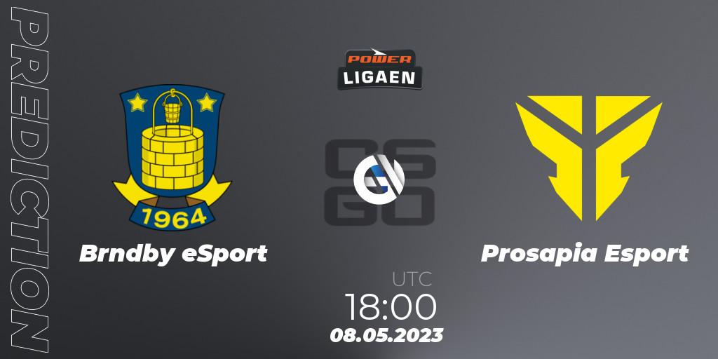 Prognose für das Spiel Brøndby eSport VS Prosapia Esport. 08.05.23. CS2 (CS:GO) - Dust2.dk Ligaen Season 23