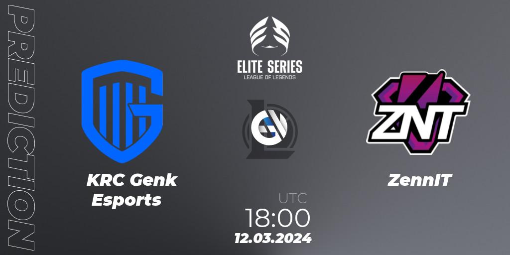 Prognose für das Spiel KRC Genk Esports VS ZennIT. 12.03.24. LoL - Elite Series Spring 2024