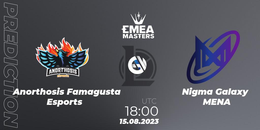 Prognose für das Spiel Anorthosis Famagusta Esports VS Nigma Galaxy MENA. 15.08.2023 at 18:00. LoL - EMEA Masters Summer 2023