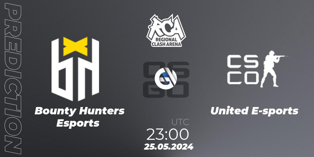 Prognose für das Spiel Bounty Hunters Esports VS United E-sports. 25.05.2024 at 23:00. Counter-Strike (CS2) - Regional Clash Arena South America: Closed Qualifier