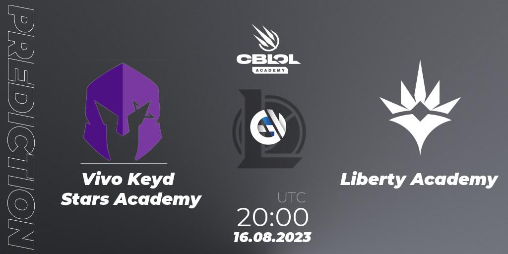 Prognose für das Spiel Vivo Keyd Stars Academy VS Liberty Academy. 16.08.2023 at 20:00. LoL - CBLOL Academy Split 2 2023 - Playoffs