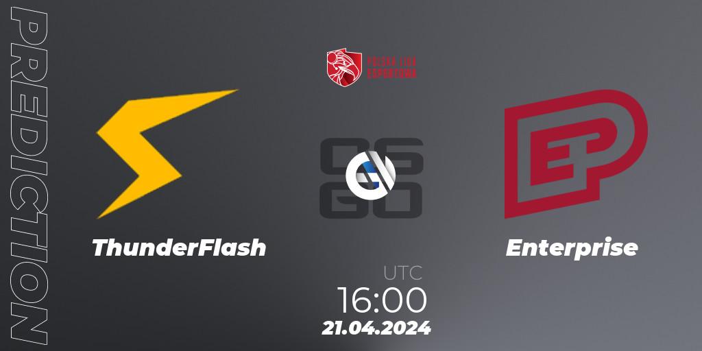Prognose für das Spiel ThunderFlash VS Enterprise. 21.04.24. CS2 (CS:GO) - Polska Liga Esportowa 2024: Split #1